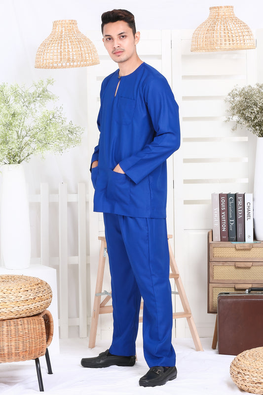 RAYA Baju Melayu Teluk Belanga in Royal Blue