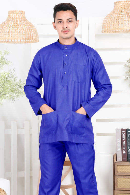 RAYA Baju Melayu Cekak Musang in Royal Blue