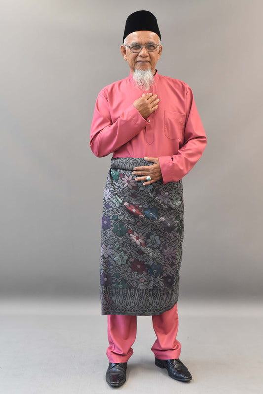 Baju Melayu Raya Cekak Musang in Blush Pink