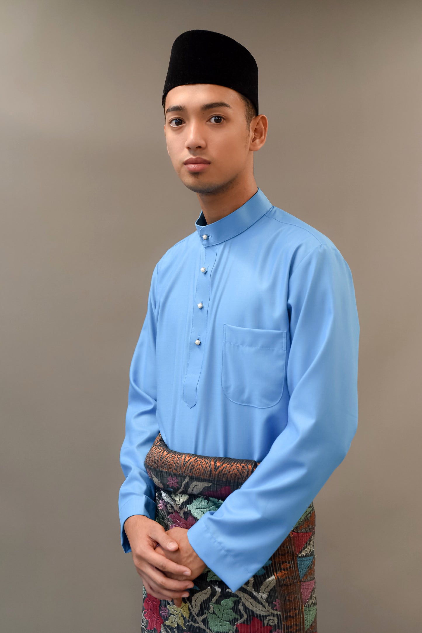 Baju Melayu Cekak Musang in Ocean Blue