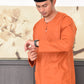 Baju Melayu Teluk Belanga in Burnt Orange