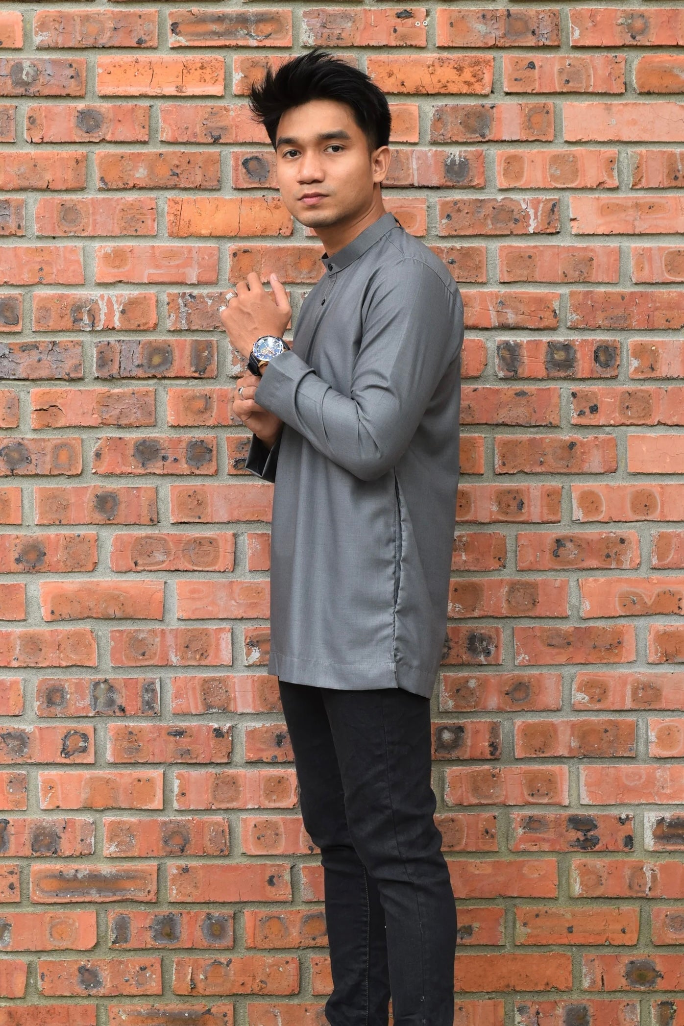 Kurta in Dark Grey