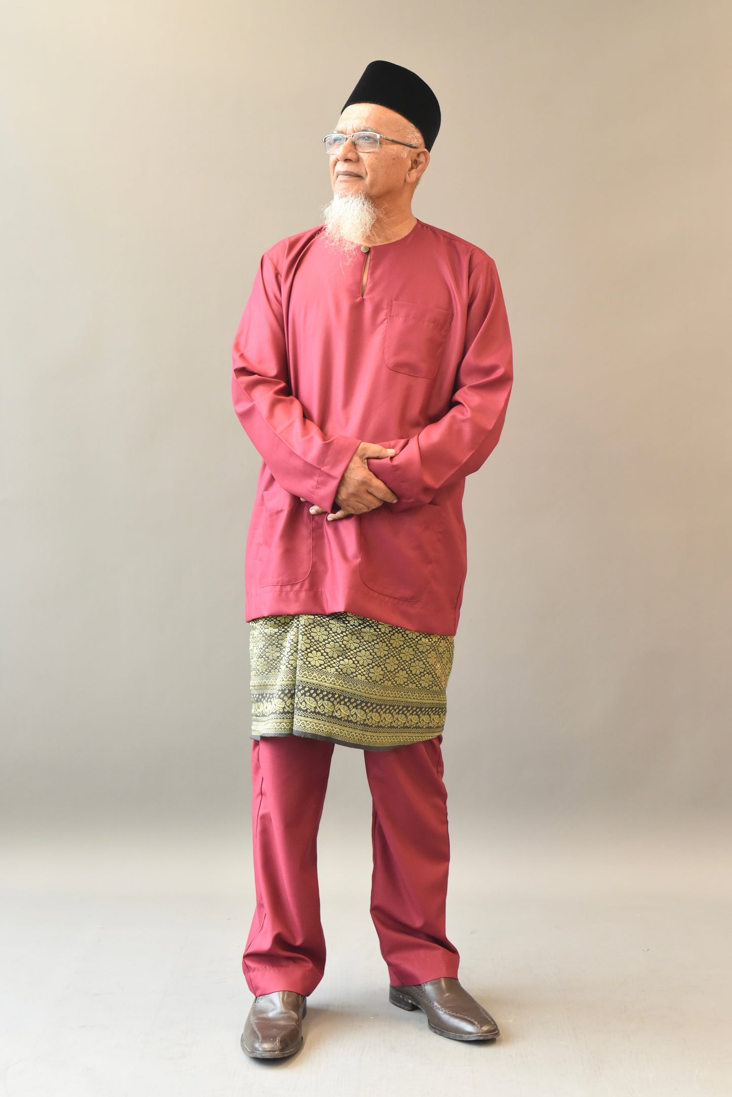 Baju Melayu Teluk Belanga in Blush Pink