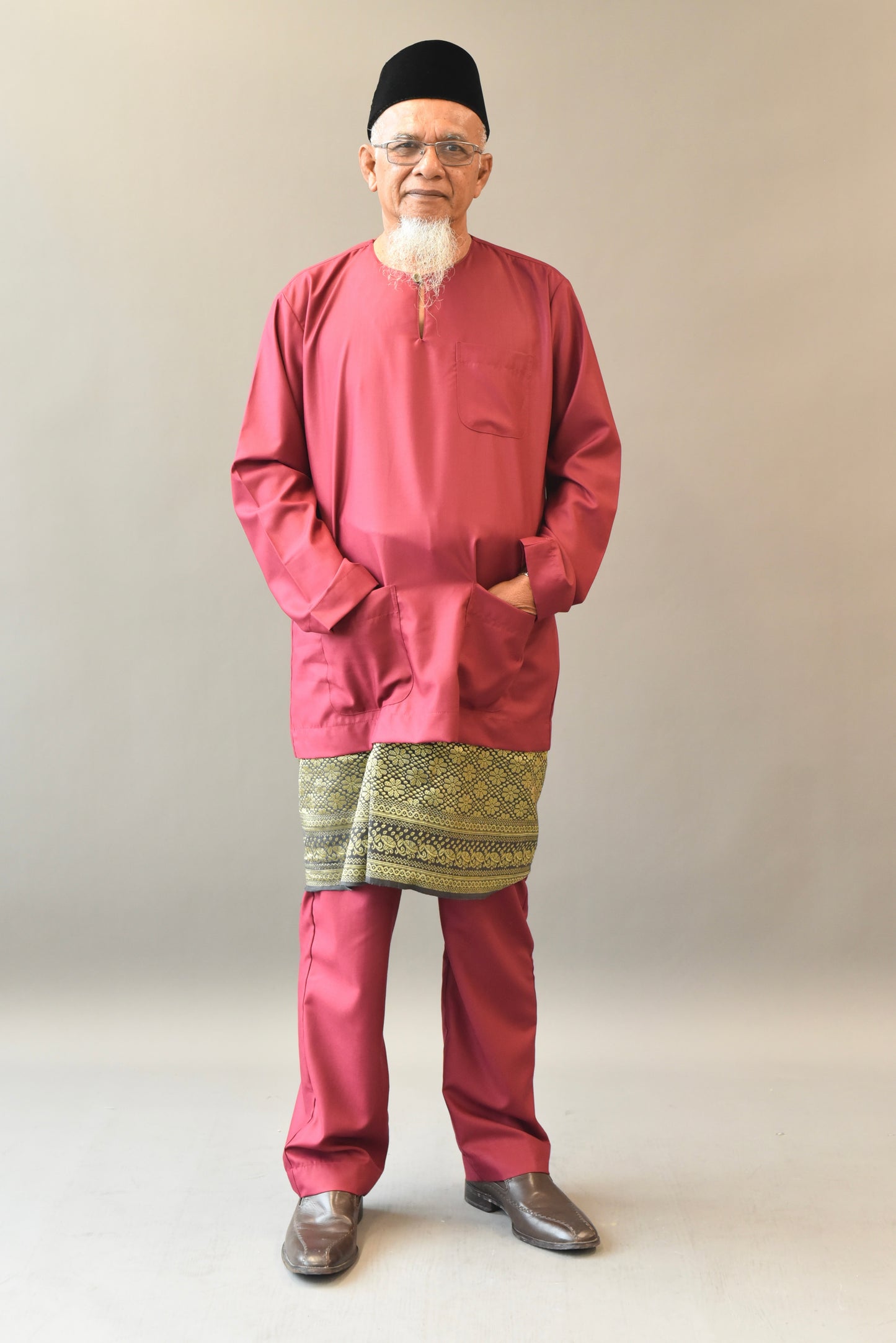 Baju Melayu Teluk Belanga in Blush Pink